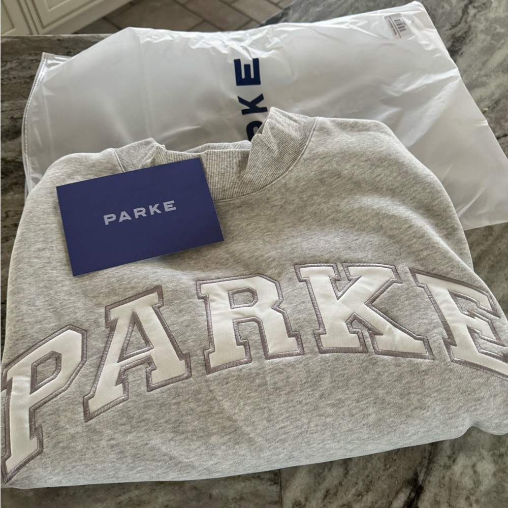 Parke Beand New LTD Edition metallic mockneck sweatshirt L/XL